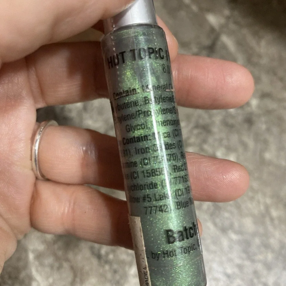 Very Rare Hot Topic Foil Lip Gloss (green‎ Shimmer) New Sealed NOS